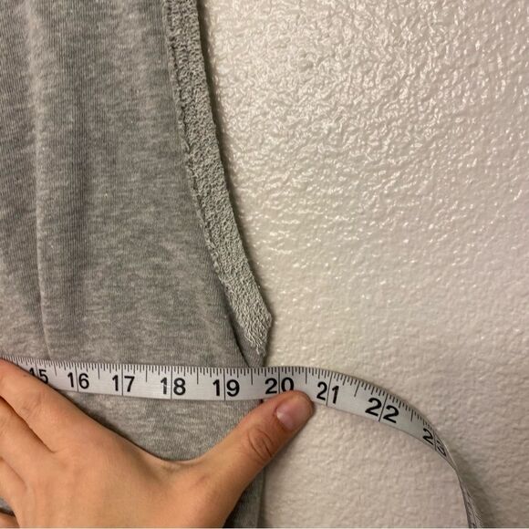 Free People Fresh to Def Pullover front tie crop oversized tank Heather Gray XS - Picture 4 of 8